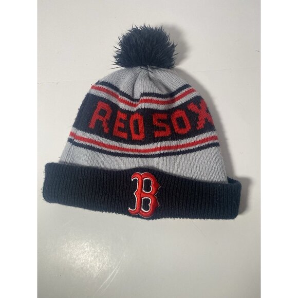 Red Sox Beanie Winter Toque Hat New Era One Size Genuine Merchandise Black Red - Picture 1 of 7